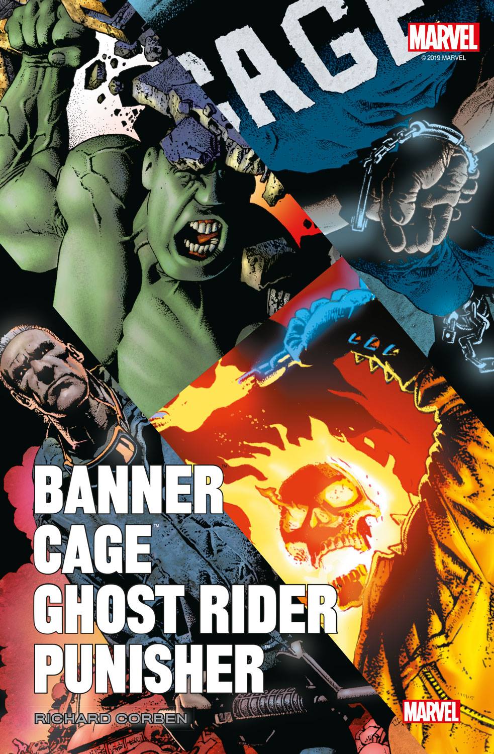 Banner/Cage/Ghost Rider/Punisher par Corben Banner/Cage/Ghost Rider/Punisher par Corben
